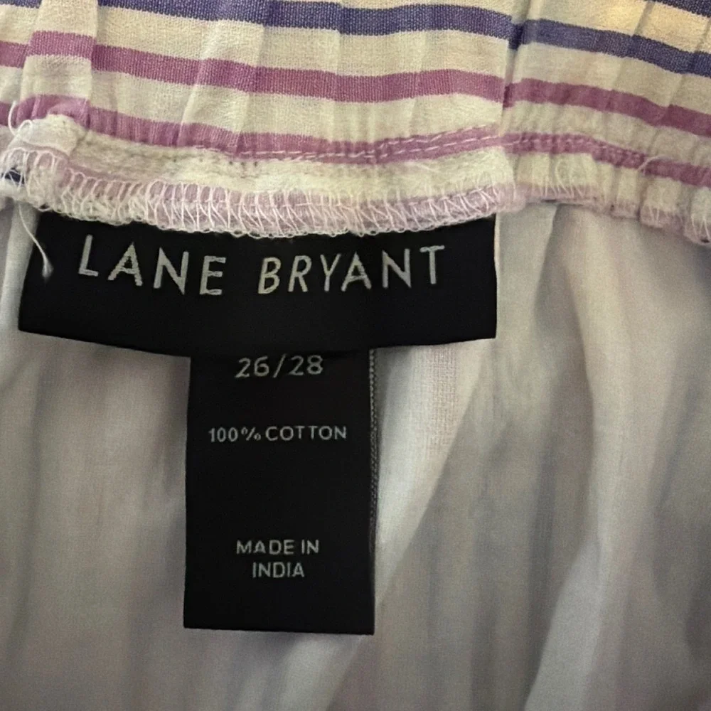 Lane Bryant women skirt lined 26/28 pink purple stripe
